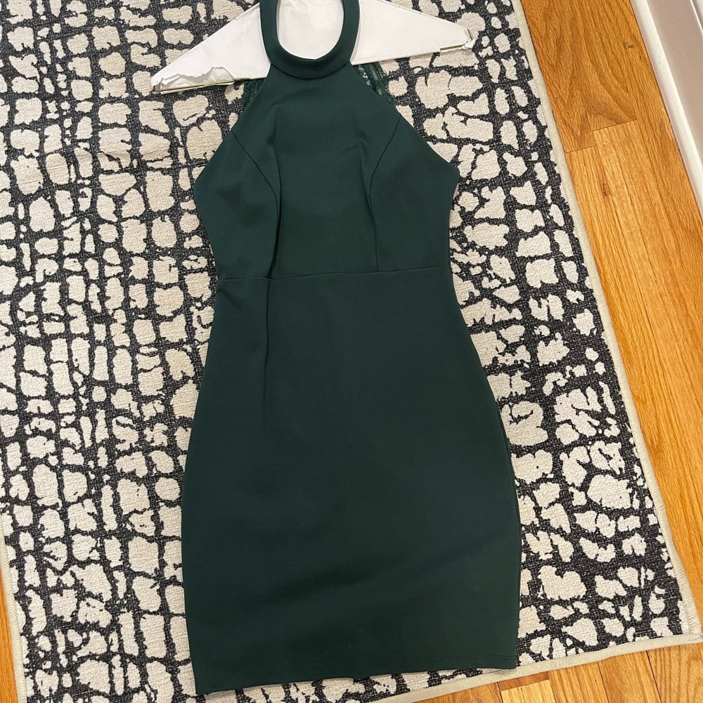 Lulus Emerald Green Bodycon Halter Dress